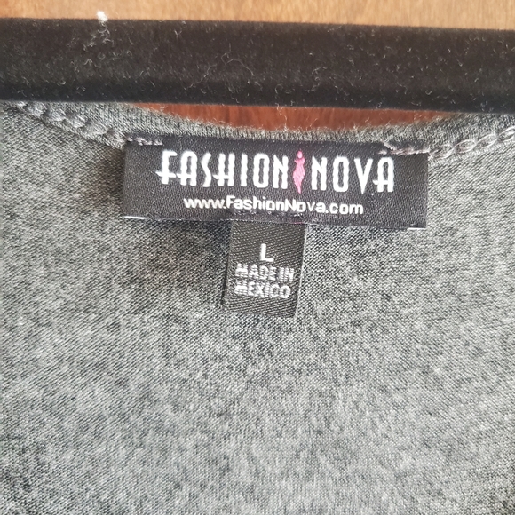 Fun Gray Tank Top: Fashion Nova Large - Picture 3 of 4